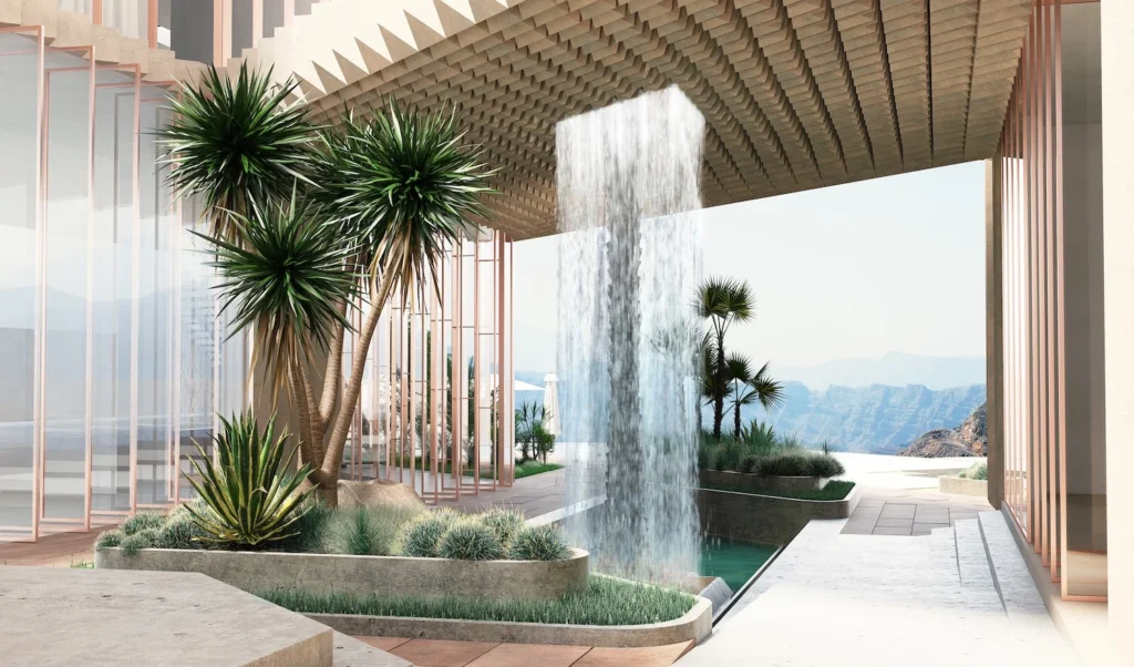 waterfall made in a vila